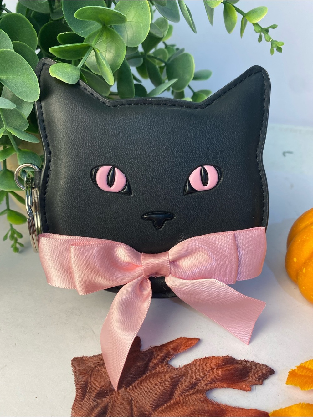 Halloween Black Cat Coin Purse Bath & Body Works New w/ tag